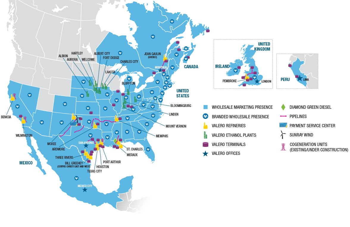 Royal Dutch Shell Operations Map